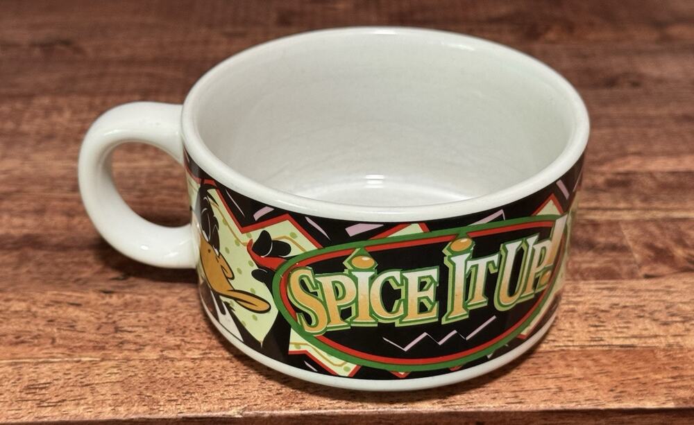 Looney Tunes Soup Mug Bowl Bugs Bunny Daffy Duck Spice It Up 2000